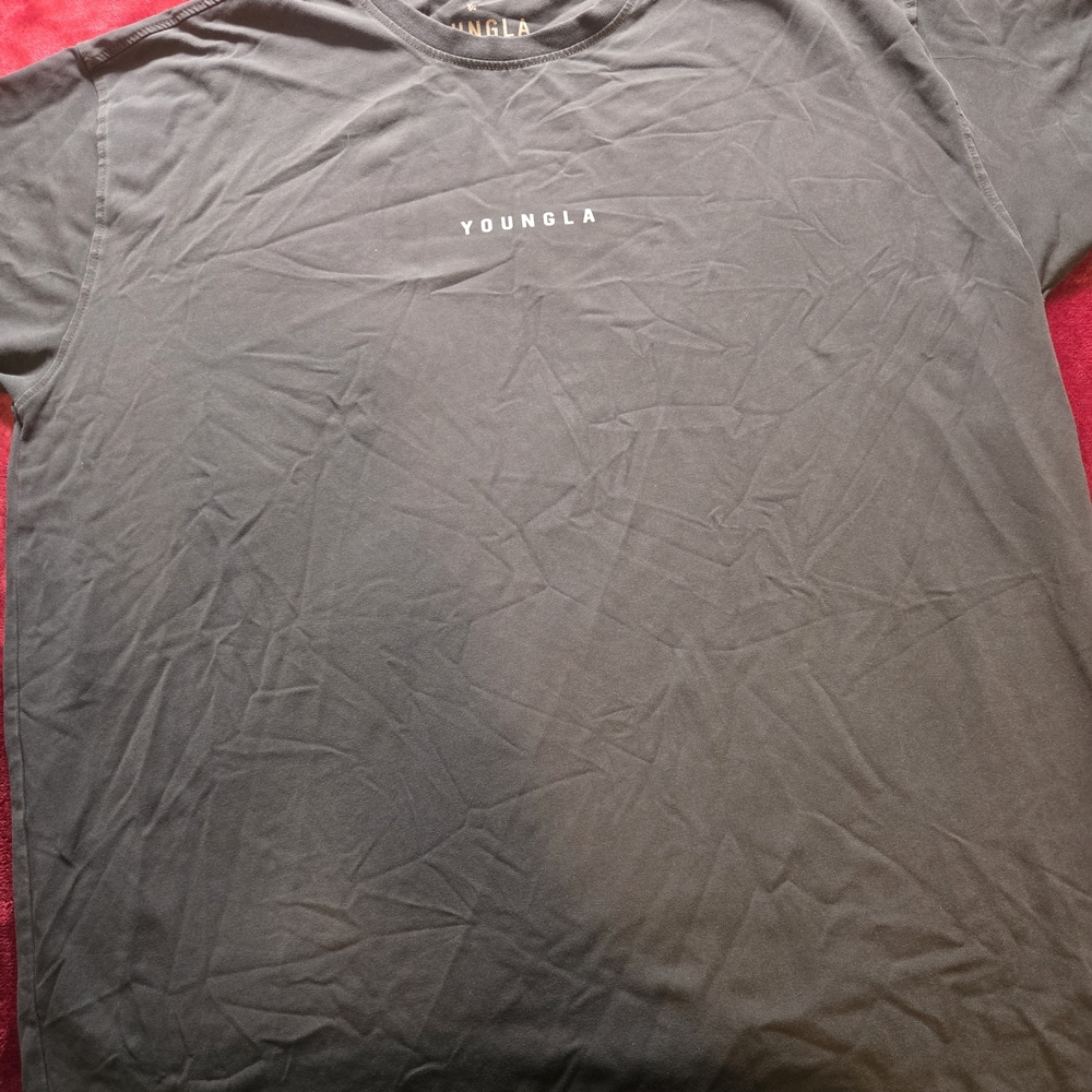 YoungLA Black Short-Sleeve Logo Tee
